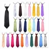 Barn Slipsar Bomull Fashion Candy Colors Tie Party Dress Up Pure Solid Color Kids Neck Slips för Halloween Storlek