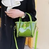 Kvällspåsar modehandtag handväskor transparent pvc gelé axelväska 2022summer kvinnor mini crossbody ladies rese messenger bagsevening