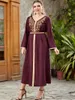 Plus Taille Robes Gold Broderie Lâche Abaya Curve Femmes Muslim Mode Dubaï Saudi Arabe Arabe Ethnique Jelleba Maroc Kaftan Parti Banquet