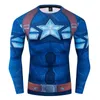 Camisetas de hombre Camiseta estampada para hombre Compresión de gran tamaño Manga larga Película de verano Cosplay Marca de moda Ropa Fitness Tops TeesMen's