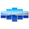 Modułowe wydruki na płótnie HD Plakaty Dekor Home Wall Art Zdjęcia 5 sztuk Niebieskie obrazki tankowce bez ramy