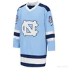 NCAA Özel UNC Kuzey Carolina Tar Heels Dikişli Hokey Jersey 81 Jack Gleason Forma 66 Wills Kendrick-Holmes 13 Ian Reeves 5 Carter Tanner 33 Mekhi Ashford Jersey