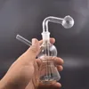 Hookah Glass Oil Burner Bong Rury wodne Mała mini dab platforma mocna palenie popiołu z Downstem 14 mm samca rura palnika oleju