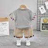 Boy Set Baby Boys Suit Cotton Summer Casual Outing Clothes Top Shorts 2PCS Clothing for Children's Infant Kids Fashion 220507