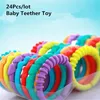24pcslot Baby Toys Toys Baby Rathtraful Rainbow Ring