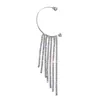 Nouveau argent couleur strass cristal Long gland boucles d'oreilles pour les femmes mariée boucles d'oreilles goutte Brincos bijoux de mariage