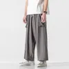 Pantaloni da uomo Giapponesi larghi dritti gamba larga moda uomo tuta casual strada tinta unita retrò sport da jogging taglia grandeuomo