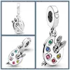 100% 925 ciondoli in argento sterling misura bracciali Pandora donne fai da te fare gioielli moda pandents gioielli di lusso designer perline con302Y