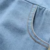 NASHAKAITE Baby Girl Clothes Shoulder Bandage Jeans Overalls Pocket Deco Cute Denim born Jumpsuit 220426