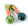 Heady Smoking Pipes Pyrex Glass Oil Burners Tobacco Tool Straight Type Hand Pipe Colorful Smoking Accessories Mini Dab Rigs SP397