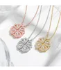 Collier de diamant à quatre feuilles de trèfle à deux bijoux de concepteur de chaîne de clavicules