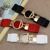 Belts Woman Belt Dress Decorate Simple Sleeve Elastic Girdle Gold Buckle Wide Body Pasek Cinturon MujerBelts Forb22