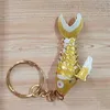 10pcs 6cm Vivid Swing Enamel Cute Fish Keychain Wedding favors gift for guests Goldfish Koi Fish Charms for Keychains Keyring