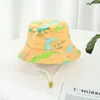 Sombrero de algodón de primavera y verano para niña y niño, gorra de pescador con estampado de aguacate y fruta bonita, gorra de sol de Panamá para niños pequeños UV 220630