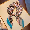 Print Silk Square Scarf Satin Women Headkerchief Hijab Female Shawl Wraps Bandana Hair Hand Wrist Foualrd Echarpe