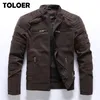 Men Fashion Pu Leather Jukets Coats Mens Autumn Back Skull Embroidery Motorcycle Spoycticle Leather Jukets Outwear Outwear Mal