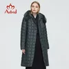 Astrid hiver femmes manteau femmes longue parka chaude veste à carreaux avec capuche en fourrure de lapin haute qualité vêtements féminins 9211 201127