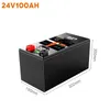 24v100ahlifepo4's built-in BMS can be used to add bluetooth display, photovoltaic, golf cart, solar power, forklift