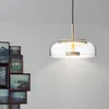 Подвесные лампы современные светодиодные прозрачные стеклянные светильники