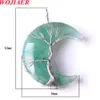 Natuurlijke stenen maanboom van het leven hanger Crystal Craft Gift Chip Gem Sieraden Accessoires BO980