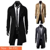 Men's Trench Coats Mens Coat 2022 Fashion Designer Men Long Autumn Winter Double-breasted Windproof Slim Plus Size Kend22