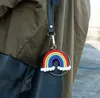 Rainbow Keychains for Women Boho Handmade nyckelhållare Keyring Macrame Bag charm bil hängande smycken gåvor 11 stilar för val