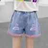 Große Kinder Mode Sommer Kinder Kleidung Mädchen 4 6 8 9 10 12 Jahre Kurze Patshwork Jeans Shorts Teenager Kinder Kinder 220707