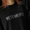 Camiseta de VETEMENTS con mosaico de perforación Flash de Hip Hop, camiseta holgada de verano con etiqueta de alta calidad, camiseta bordada de Vetements