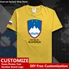 Slovénie slovène pays t-shirt personnalisé Jersey Fans bricolage nom numéro marque haute rue mode Hip Hop lâche décontracté t-shirt 220616