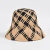 قبعات واسعة الحافة قبعة نسج رافيا للنساء لطي المضاد لـ UV 50 Sun Luxury Designer Crochet Beach Wholesalewide Wend22