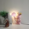 Maan Tafellampen Slaapkamer Nacht Lamp Gewelddadige Beer Netto Rode Jongens Meisjes Kinderkamer Lamp Decoratie Verjaardagscadeau Nachtlampje