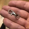 20pcs Stainless Steel Keychain Rotatable Keychains Swivel Lobster Clasp KeyChains Metal Key Chains For Bag Charm Accessories