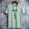 Letter Printing 100% Men T Shirt HipHop Cotton Tshirt Oneck Summer Male Causal Tshirts Fashion Loose Tees J15 220610