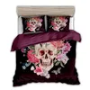 3D Digital Printing Custom Däcke Cover Set Skeleton Skull Pillow Case Bedding Set 23 st quilt Cover Aueuus Double King Size 220616