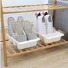 Armoire à vêtements boîte à chaussures de rangement organisateur en plastique vertical créatif support anti-poussière pour la maison salon rangement multifonctionnel vêtements