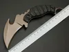 103K Karambit Claw Knife Titanium Surface Tactical Rescue Tasca Artiglio Lama fissa Caccia Pesca EDC Strumento di sopravvivenza Coltelli regalo di Natale 0278