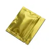 Gold Colroed Resealable Zip Lock 7.5x6.3cm Aluminum Foil Packing Bag Flat Self Seal Mylar Food Packaging Pouches 500pcs/lot