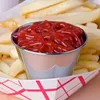 Dinnerware Ramekin Stainless Steel Condiment Sauce Cups Dipping Bowl Appetizer Plate Seasoning Dish for Home Restaurant KDJK2204