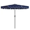 US STOCK Outdoor Patio Umbrella 9-feet Flap Market Table Umbrella 8 Sturdy Ribs with Push Button Tilt and Crank