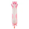 Mignon 50 cm de Long chats jouets élastique en peluche Squishy chat coussin oreiller câlin copain marron rose gris entier LA4915284461