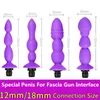 Fascia massage pistoltillbehör Automatisk sexig maskin teleskopisk vibrator dildos penis leksaker för par kvinnlig onanator