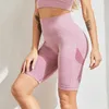 Kvinna shorts fitness sömlös hög midja kort femme push up stretch kvinnliga gym tight träning cykling för 210306 w220418