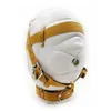 Bdsm Full Faced Blindfolds Mask Hood PU Leather Headgear Bondage Cosplay Restraint Head Harness sexy Toys For Couples