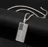 man 18K Gold silver Flag of the United States Pendant Necklace Fashion Hip hop jewelry