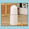 30Ml 50Ml 100Ml White Plastic Roll On Bottle Refillable Deodorant Essential Oil Per Bottles Diy Personal Cosmetic Drop Delivery 2021 Packing