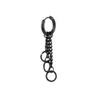 Tytanium stalowa kolczyk obręcz Dynda Chain Pierścień krzyżowy Hoop Kolczyki Anti Allergy Unisex Punk Body Jewellery