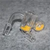 NUEVO Fumar Arena de color dorado 10 14 18 mm macho hembra Doble cuarzo Banger térmico Clavo 2 mm de espesor Clavos de cuarzo de fondo grueso para Dab Rigs bong tubería de agua