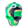 Bong in silicone per narghilè Skull con tubi dell'acqua con giunzione da 14 mm, dab rig con banger al quarzo/accessorio per fumo in ciotola