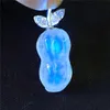 Pendant Necklaces Natural Blue Light Moonstone Woman Female Healing Crystal Suspension Stone Bead 17 9mmPendant