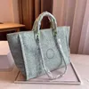 22SS Summer C Classic C Brand Tote Beach Sacoche Bags Cavan Deauville Stain Top Top Top Tope Tope Tope Carty Pochette 4 Color Beige Women's-butting اثنين